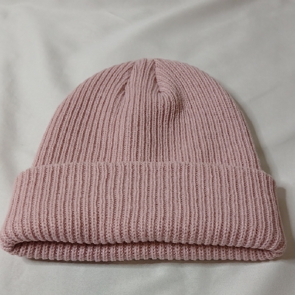 Moncler Light Pink Ribbed Beanie - Picture 2 of 4